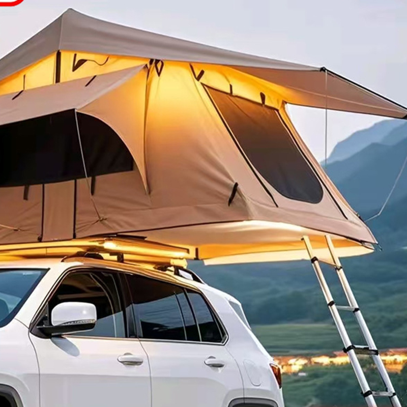 Plaid Double-Layer Tent