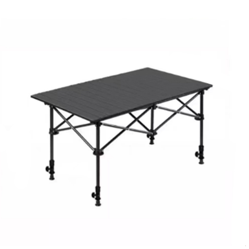Wood Grain Lifting Camping Roll Table