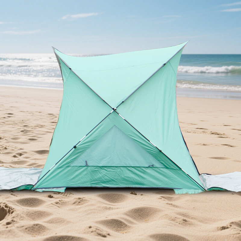 Quick-Opening Beach Tent Without Assembling
