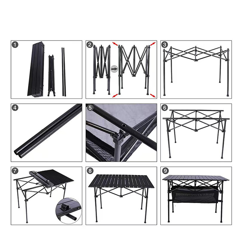 Camping Roll Table With Net Bag