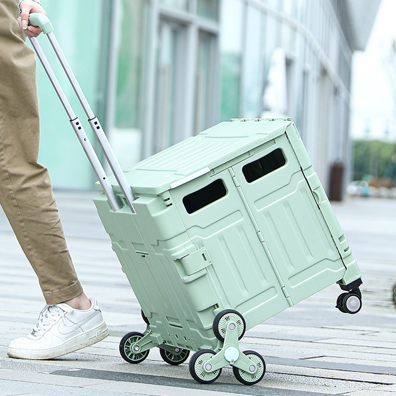 Dual-Purpose Pull-Rod Camping Cart
