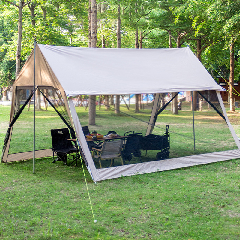 Khaki Square Awning
