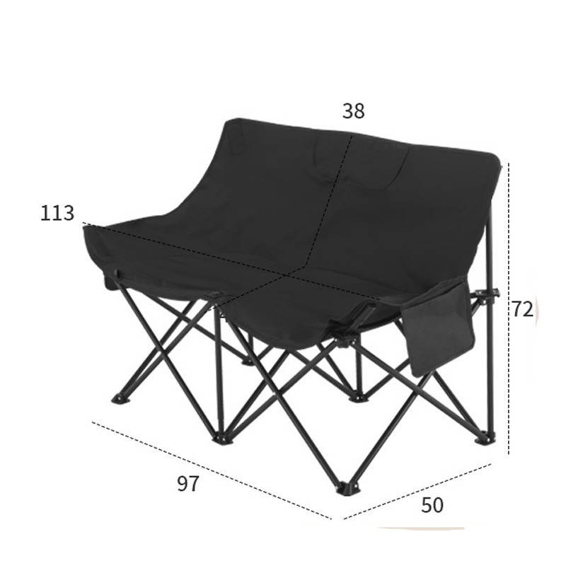 Double folding moon chair