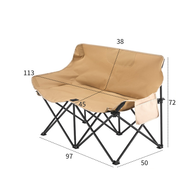 Double folding moon chair