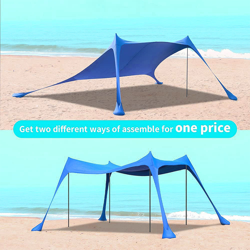 Square Single-Layer Beach Tent