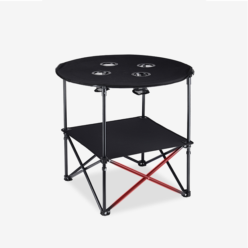 Round folding table