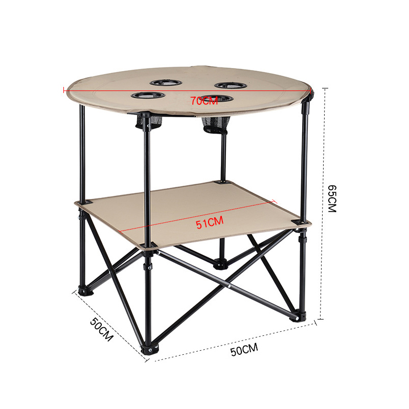 Round folding table