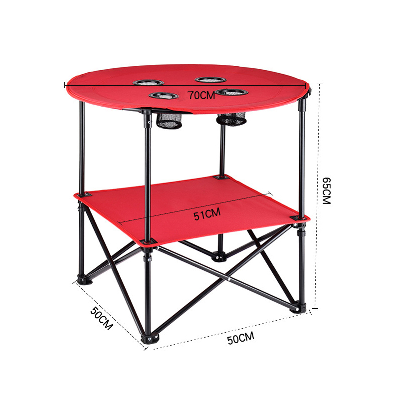 Round folding table