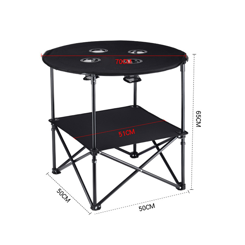 Round folding table