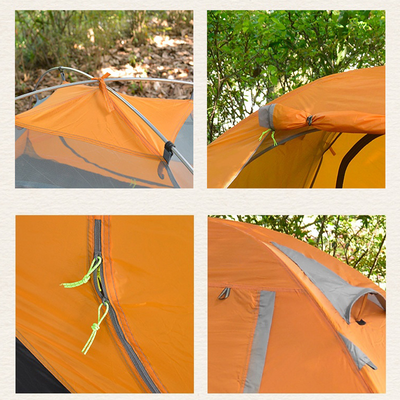 MSCT126 Double-Wall Orange Camping Tent