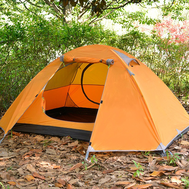 MSCT126 Double-Wall Orange Camping Tent