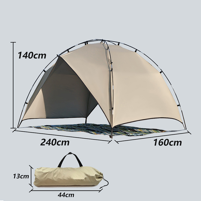 MSBT121 Beige Sunscreen Single-Layer Beach Tent