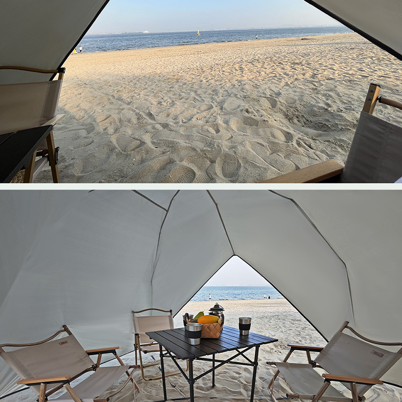 MSBT121 Beige Sunscreen Single-Layer Beach Tent