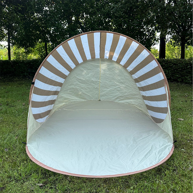 Blue Striped Double-Layer Beach Tent