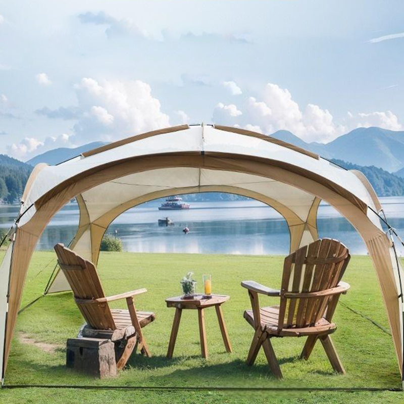Golden Round Dome Awning