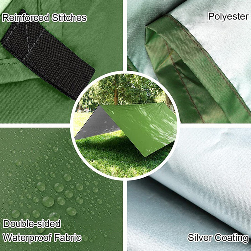 Silver-Green Waterproof Awning