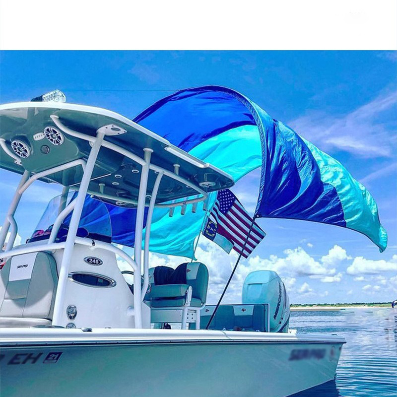 Rectangular Blue Beach Sunshade Sail