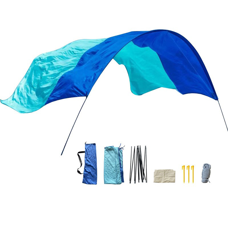 Rectangular Blue Beach Sunshade Sail