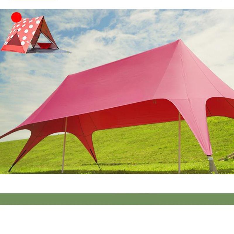 Hexagonal Rose Red Second-Generation Cloud-Top Awning