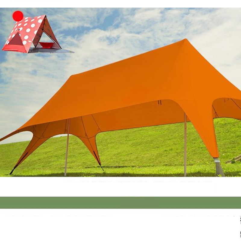 Hexagonal Rose Red Second-Generation Cloud-Top Awning