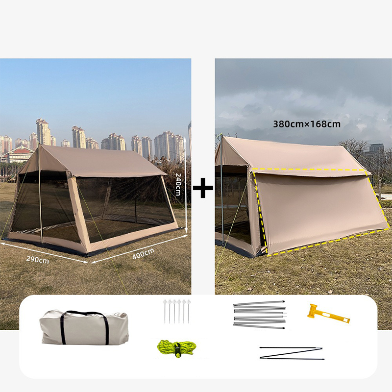 Khaki Square Awning