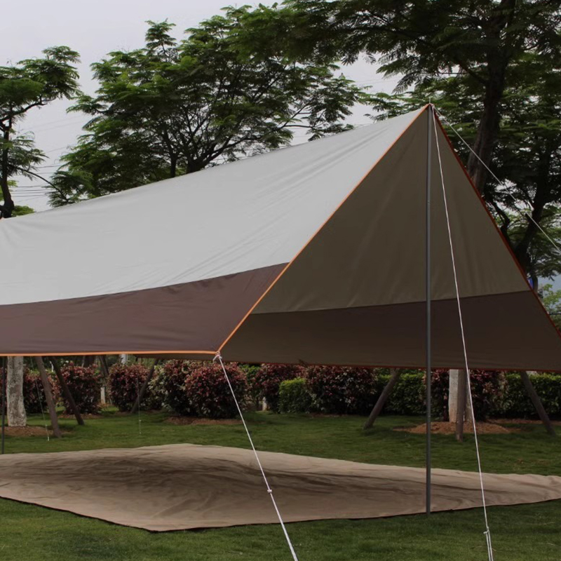 Checkered Silver-Painted Waterproof Awning