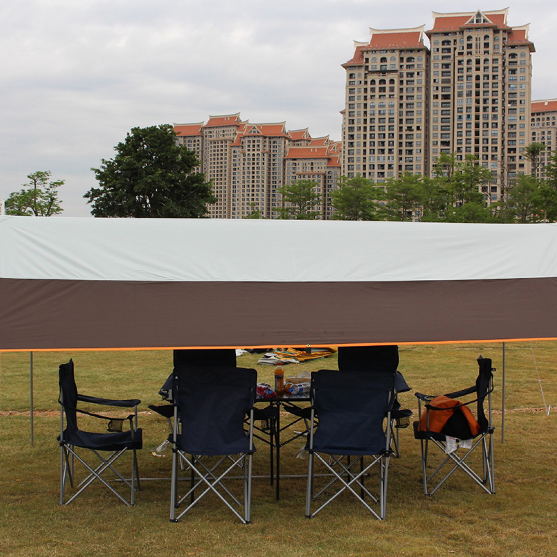 Checkered Silver-Painted Waterproof Awning