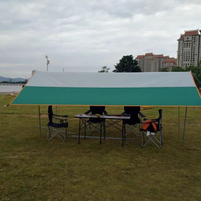 Checkered Silver-Painted Waterproof Awning
