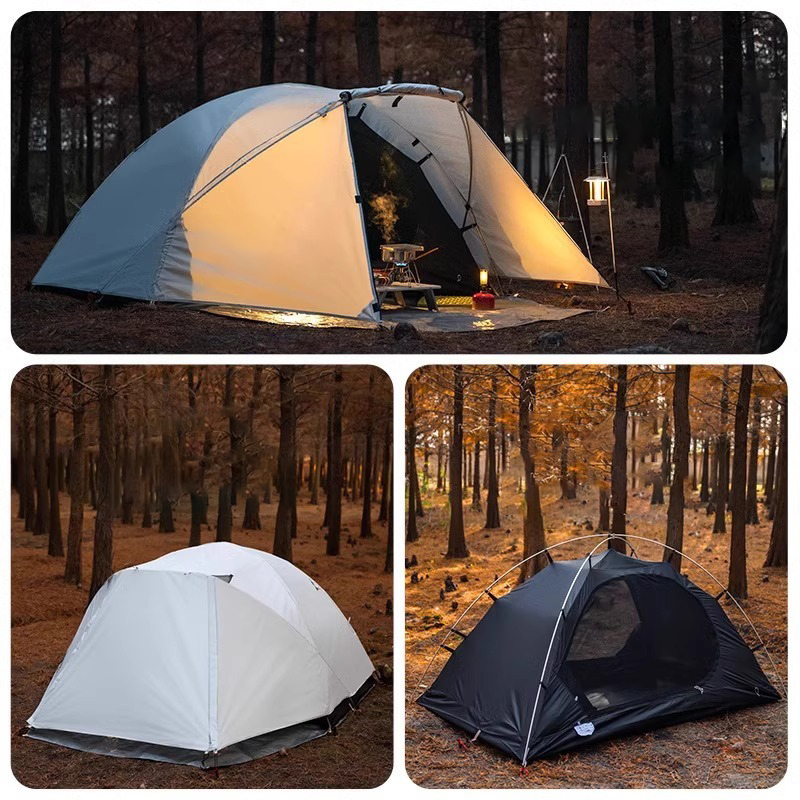 Double-Layer Aluminum Pole Camping Tent