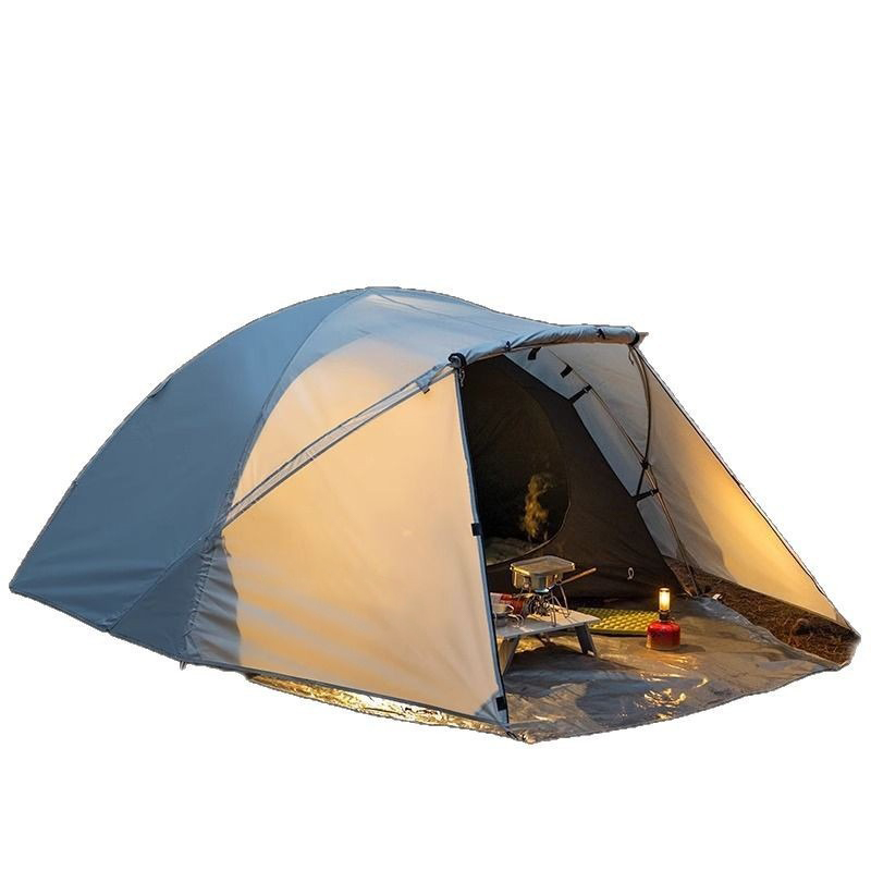 Double-Layer Aluminum Pole Camping Tent
