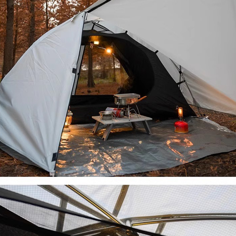 Double-Layer Aluminum Pole Camping Tent