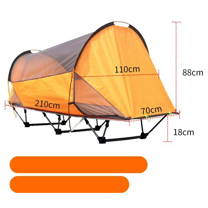 Camping Tent With Folding Bed