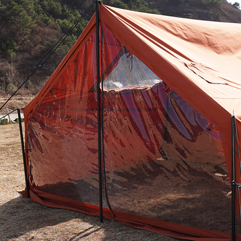 Orange Polyester-Cotton Inflatable Tent
