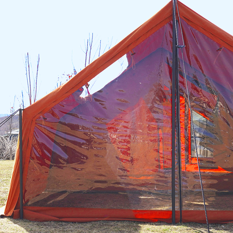 Orange Polyester-Cotton Inflatable Tent