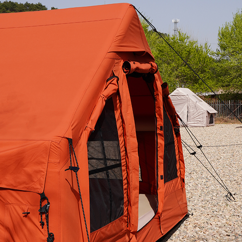 Orange Polyester-Cotton Inflatable Tent