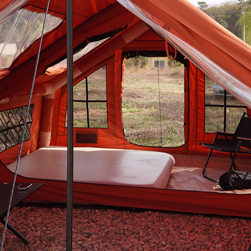 Orange Polyester-Cotton Inflatable Tent