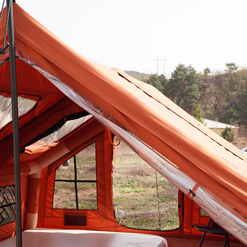 Orange Polyester-Cotton Inflatable Tent