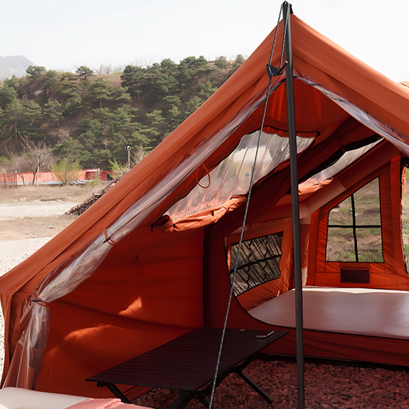 Orange Polyester-Cotton Inflatable Tent