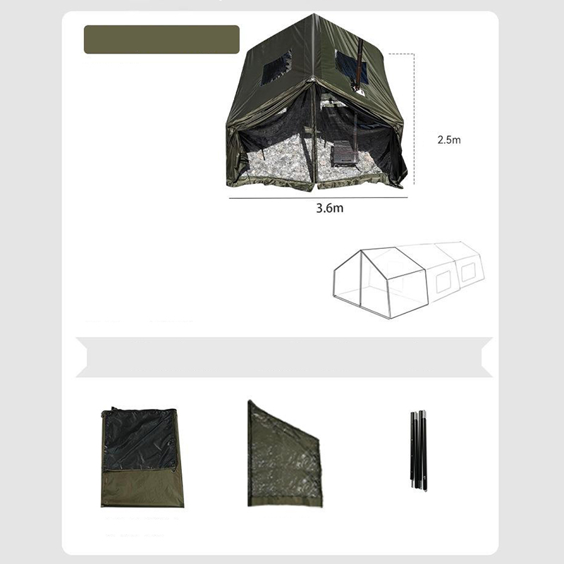 Knife-Scraped Fabric Four-Season Ridge Tent