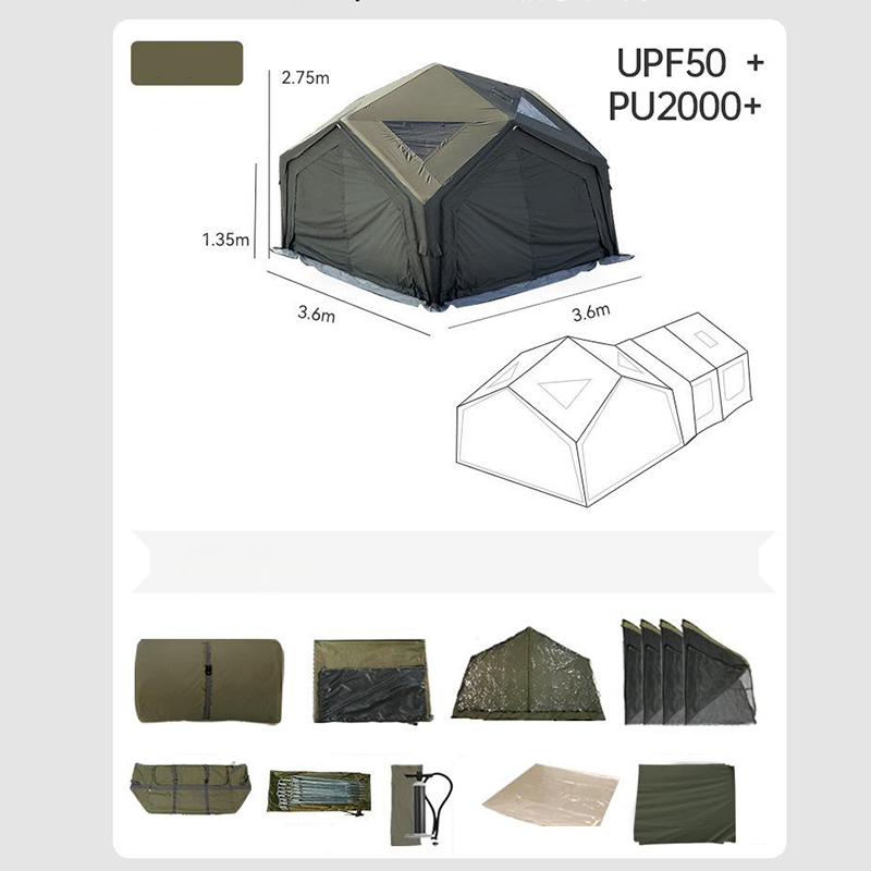 Knife-Scraped Fabric Four-Season Ridge Tent