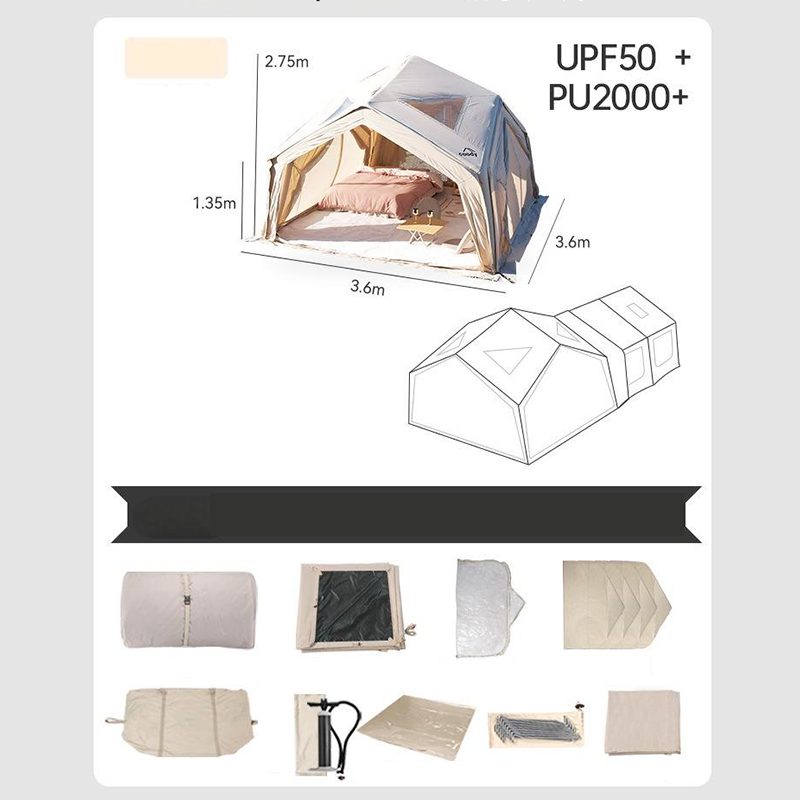 Knife-Scraped Fabric Four-Season Ridge Tent