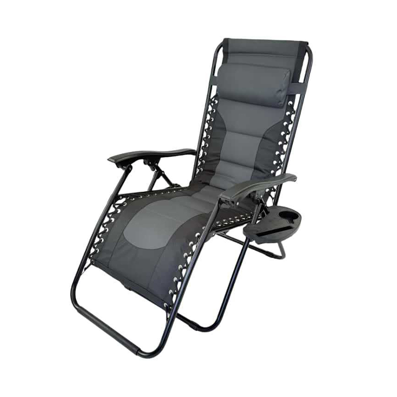 Black And Gray Folding Lounge Chair
