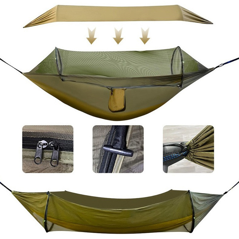 Multi-Colored Nylon Rope Hammock