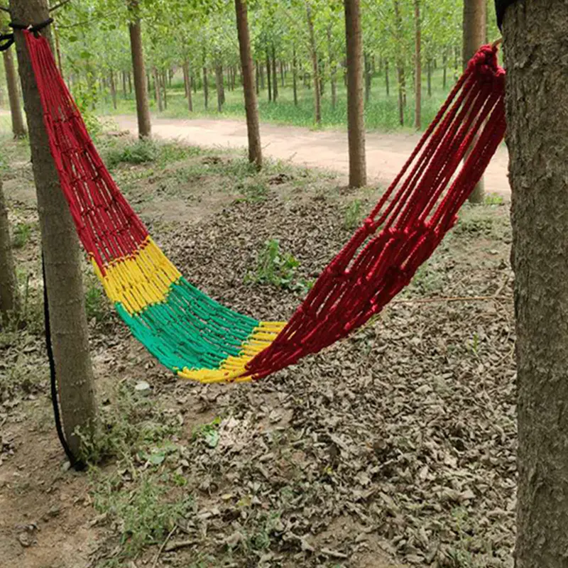 Take an Elastic Hammock wherever you go to create a comfortable resting space for travel, camping, or backyard leisure.